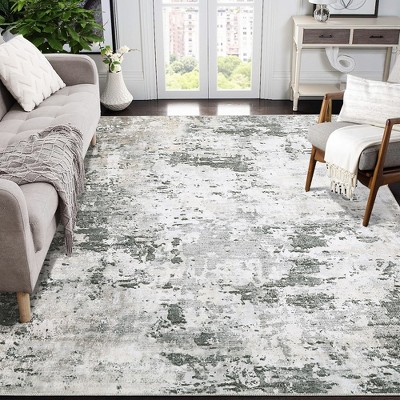 Modern Abstract Rug Machine Washable Printed Rug Soft Foldable Accent Rug for Living Room Bedroom
