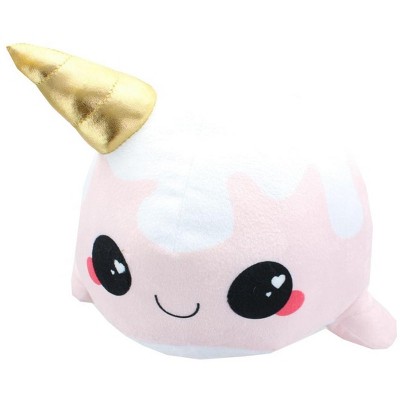 Se7en20 Glitter Galaxy 12-Inch Ice Cream Cone Horn Pink Narwhal Collectible Plush