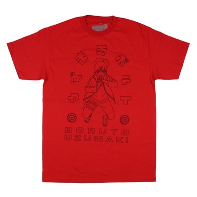 Naruto Shippuden Men's Boruto Uzumaki Sketch Design T-Shirt Adult