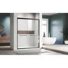 Sliding Glass Shower Doors With 304 Stainless Steel Rust-proof Handle, Chamfer Edge Adjustable Semi-frameless Bathtub Door For Bathroom - 2 of 4