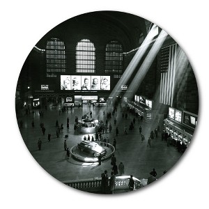 Grand Central Station Vintage Kodak Ad Photo Circular Wood Dècor- - 1 of 2