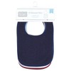Hudson Baby Infant Boy Drooler Bib with Waterproof Lining, Blue Burgundy, One Size - 2 of 4