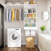 Aheaplus Laundry Room Closet System with Hanging Rods, Wall-Mounted Closet Organizer with Storage Shelves and Drawers - 3 of 4