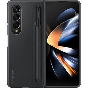 SAMSUNG Galaxy Z Fold4 Standing Cover with S Pen and S Pen Holder, Protective Phone Case with Kickstand for Hands Free Viewing, US Version, Black - 1 of 4
