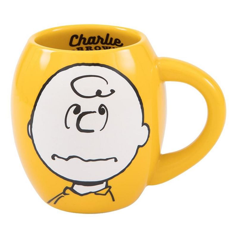 Vandor Peanuts Charlie Brown 18-Ounce Oval Ceramic Mug, 2 of 3