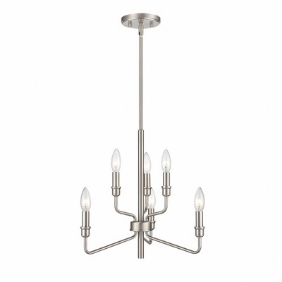 Elk Home Saginaw 6 - Light Chandelier in  Satin Nickel