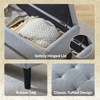 Pinmoco 42" Linen Storage Bench, Tufted Upholstered Entryway Bench with Safety Hinge for Bedroom and Living Room - 4 of 4