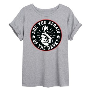 Women's - Are You Afraid of the Dark - Logo Seel Oversized Graphic T-Shirt - 1 of 4
