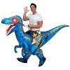 Joyfy Adult Halloween Costume Inflatable Dinosaur Costume,  Riding a Light-Up Eyes T-rex Rawr Blow Up Costumes, Halloween Parties Costume - 4 of 4