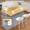 Celebalcony Rolling Kitchen Island Cart With Butcher Block Top – Portable Workstation With Storage Shelves & Locking Wheels - 2 of 4