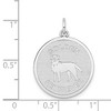 Black Bow Jewelry 14k White Gold Laser Etched Golden Retriever Disc Pendant, 19mm - 4 of 4