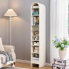 67" Shoe Rack with 3 Adjustable Shelves, Wooden 8 Tiers shoe organizer for 8 Pairs Shoe, Vertical Tall Shoe Storage, White - 2 of 4