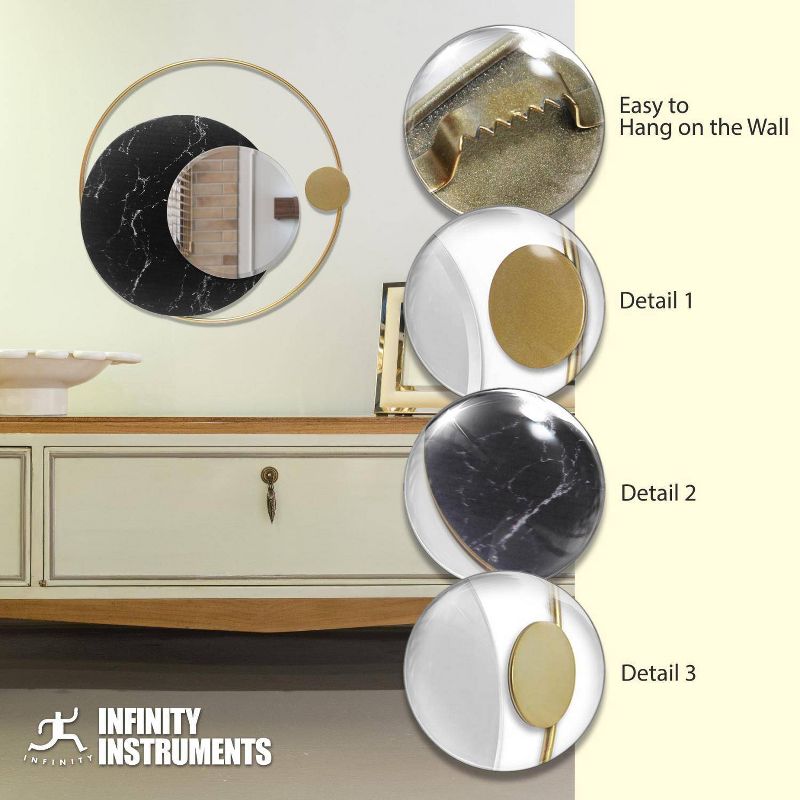 19.5&#34; Moon Phase Wall Mirror Gold - Infinity Instruments, 4 of 7