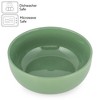Elanze Designs Bistro Ceramic 7 inch Cereal Salad Bowls Set of 4, Sage Green - 2 of 4