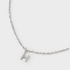 Sterling Silver Small Polished Initial Pendant Necklace - A New Day™ Silver - 4 of 4