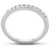 Pompeii3 1/4 Ct Diamond Wedding Ring 10K White Gold Womens Stackable Anniversary Band - 2 of 4