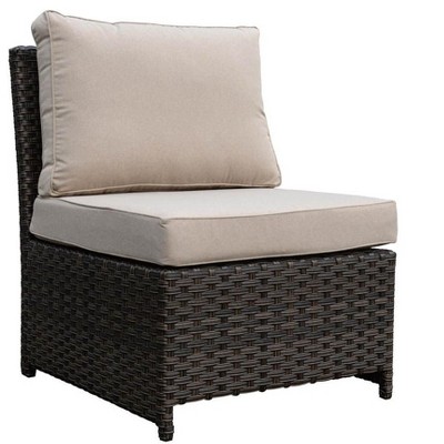 Courtyard Casual Brown Rooftop Outdoor Chair with Cushions