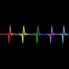 Adult Design By Humans Pride Rainbow Heartbeat By Thingsandthings Tank Top - 2 of 2