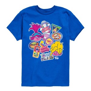 Boys' - Trolls - Road Trip Stickers Viva and Poppy Short Sleeve Graphic T-Shirt - 1 of 4