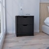 TIRAMISUBEST 2 Drawers Nightstand - Black Mobile File Cabinet - 2 of 4