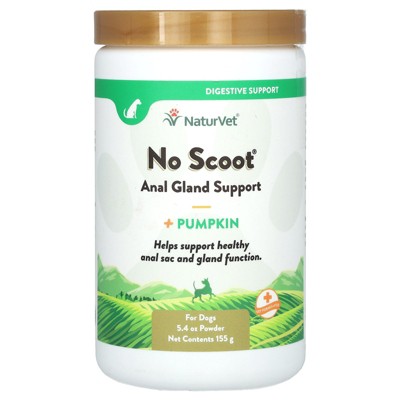 NaturVet No Scoot, Anal Gland Support + Pumpkin, For Dogs, 5.4 oz  (155 g)