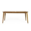 Okak 71" Outdoor Dining Table Side Tables with Acacia Wood Frame Portable Patio End Table Outdoor&Indoor for Garden Balcony Yard Pool, Teak - 4 of 4