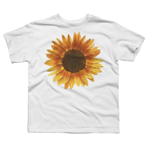 Boy's Design By Humans Sunflower By Maryedenoa T-shirt - White - Medium ...