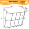 BENCMATE Pet Bowl Heavy Duty Wall Mounted Hay Feeder, Large Capacity Livestock Feeding Rack for Horses, Goats and Sheep, Silver, 24.41"*23.62"*6.3" - 3 of 4