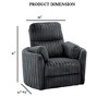 GDFStudio Mateo Modern Velvet Upholstered 360° Swivel Recliner - 3 of 4