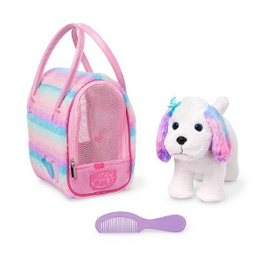 Pucci Pals Stuffed Animal Rainbow Glam Bag & Maltese Pup