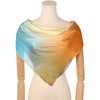 INSPIRE CHIC Women's Gradient Colorful Large Silky Hair Wrap Bandana Neck Scarf 35.4" X 35.4" - 2 of 4