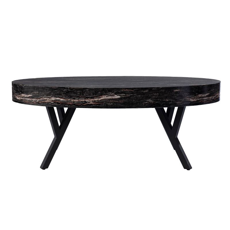 Masnan Faux Marble Cocktail Table Black - Aiden Lane, 1 of 10