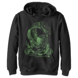 Boy's Harry Potter Slytherin S Logo Pull Over Hoodie - 1 of 4