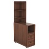 Modern End Table with Drawers, Narrow Sofa Table Corner Side Table for Small Spaces, Bedroom Nightstand with Open Shelves for Living Room Bedroom - 4 of 4