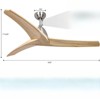DSVIMOY Ceiling Fans, 60 Inch Large Ceiling Fans with 3 Blades, Quiet for Patio Farmhouse Living Room Bedroom Office, Yellow, 60"*60"*19" - 2 of 4