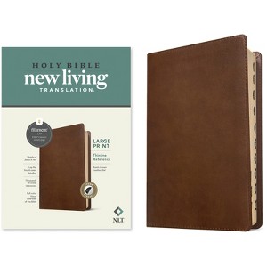 NLT Large Print Thinline Reference Bible, Filament Enabled Edition (Red Letter, Leatherlike, Rustic Brown, Indexed) - by  New Living Translation - 1 of 1