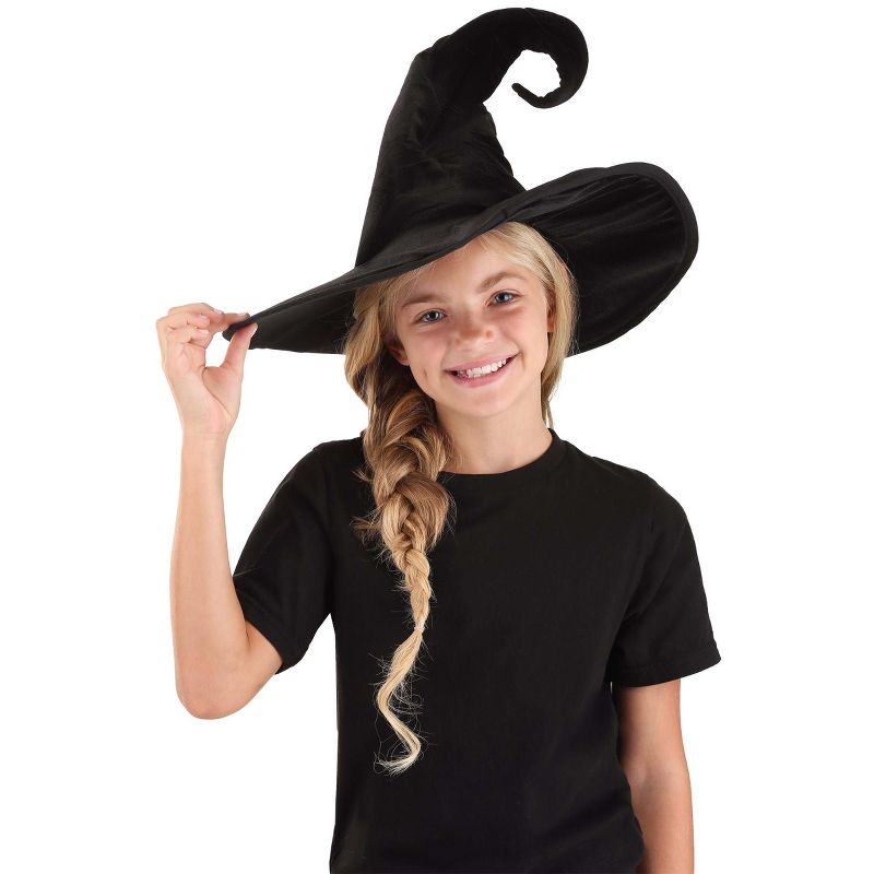HalloweenCostumes.com  Girl Deluxe Witch Hat for Girls, Black, 1 of 6