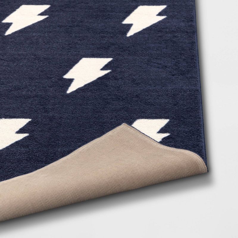 Lightning Bolt Kids' Rug Blue - Pillowfort™, 5 of 6