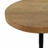 Sagebrook Home 25" Metal and Wood Round Table Brown/Black: Novelty Hand-Painted, No Assembly Required - image 4 of 4