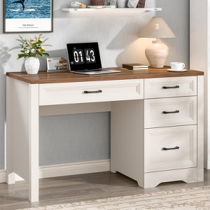 Executive Desk with Ample File Drawer, Large Home Writing Desk - 1 of 4