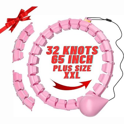 MAICIFI 65in Weighted Hula Hoop for Women - 32 Detachable Knots, Silent Workout, Waist & Abs 2-in-1