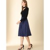 INSPIRE CHIC Women's Tartan Plaid High Waist Belted Vintage A-Line Midi Skirt - 4 of 4