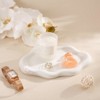 Aoibox Ceramic Jewelry Tray with Cloud Design, Decorative Trinket Dish for Women, Ring Holder, Vanity Key Tray, Aesthetic Room Decor in White - 3 of 4