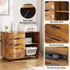 MyDepot Wooden 3-Drawer Filing Cabinet and Printer Stand with wheels - 4 of 4