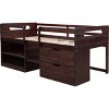 Streamdale Twin size Loft Bed with Two Shelves and Two drawers (Antique Espresso) - 3 of 4