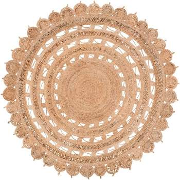 Mark & Day Blaise Round Woven Indoor Area Rugs Camel