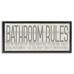 Stupell Industries Planked Style Bathroom Rules, 31" x 14" - 1 of 4