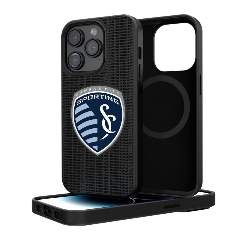 Keyscaper Sporting Kansas City   Text Backdrop Magnetic Phone Case, 1 of 8