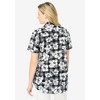 Woman Within Plus Size Short-Sleeve Cotton Campshirt - 3 of 4