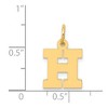 Black Bow Jewelry 14k Yellow Gold, Amanda Collection, Small Block Initial H Pendant - 4 of 4
